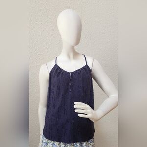 Anthropologie Navy Blue Knit Top